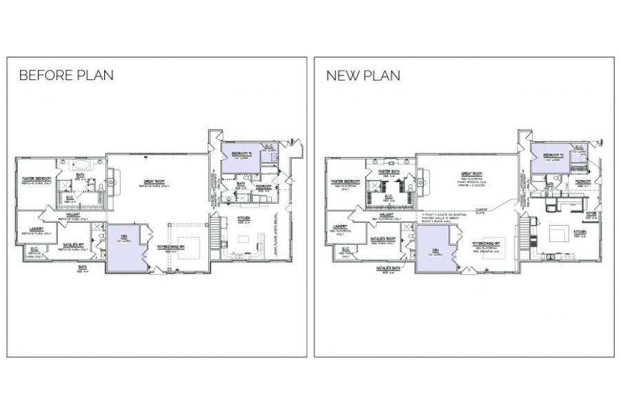 open concept floor plan example