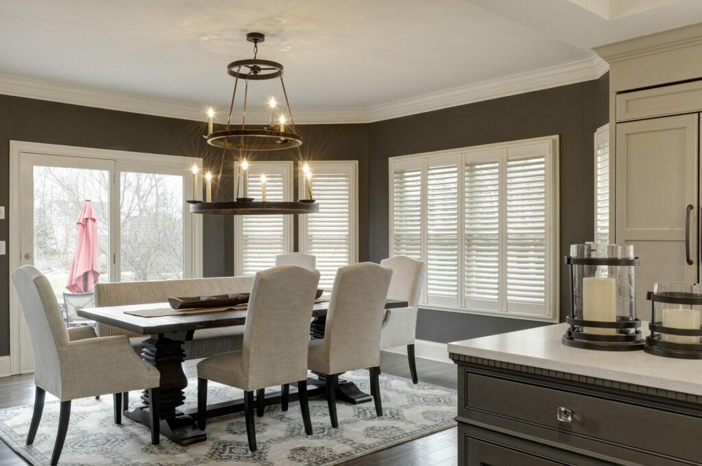 Crown molding is a popular, classic element perfect for a dining room.